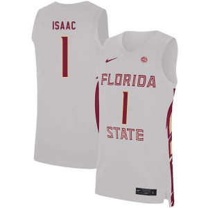 Men's Original Retro Brand Jonathan Isaac White Florida State Seminoles  Alumni Commemorative Replica Basketball Jersey